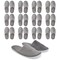 12 Pairs Disposable House Slippers for Guests, Bulk Pack for Hotel, Spa, Shoeless Home, Gray (US Men Size 11, Women 12)
